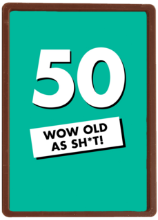 Verjaardagskaart 50 wow old as shit