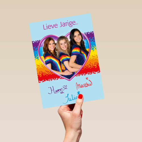 k3 verjaardag kaart hart lieve jarige