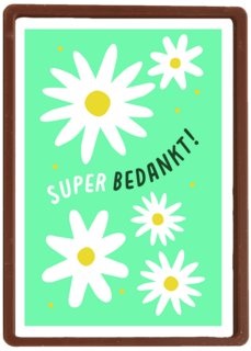 Suber bedankt kaart bloemen
