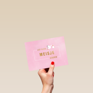 Babykaart dochter Lief klein meisje geboren