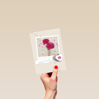 polaroid met roos