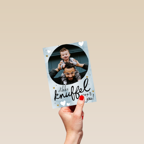 vaderdag fotokaart dikke knuffel voor jou