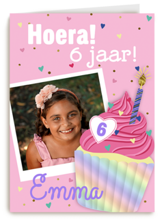 Verjaardag Polaroid Cupcake