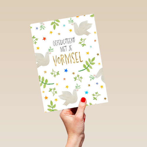Duiven gefeliciteerd met vormsel