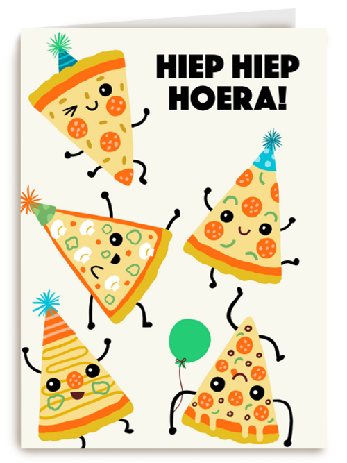 Verjaardagskaart Hallmark | Hiep Hiep Pizza Hoera