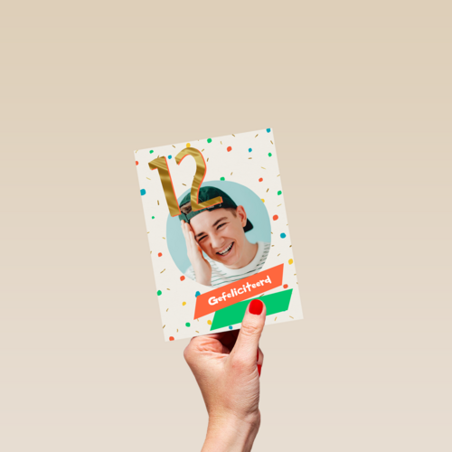 Gefeliciteerd 12 jaar fotokaart