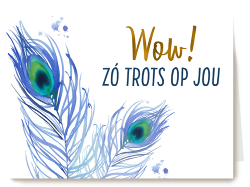 wow zo trots als een pauw