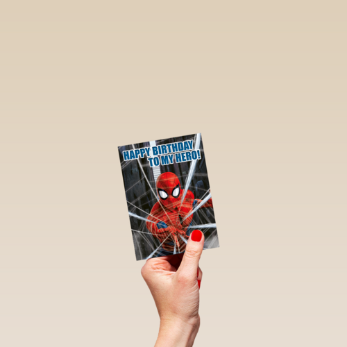 Spiderman verjaardagskaart to my hero