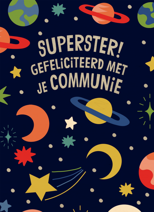 Houten Kaart Communie | Houten Kaart Hallmark | Communie | Communie Superster