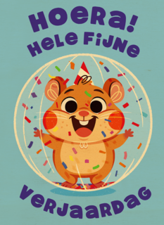 Verjaardag Hoera Hamster