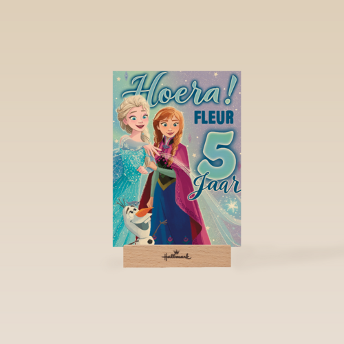 Frozen verjaardagskaart 5 jaar