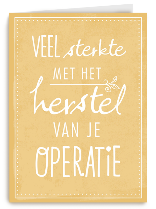 Herstel maar snel