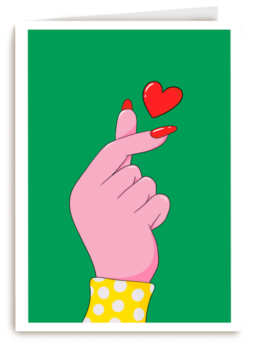 hand maakt hart gebaar