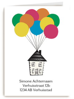 verhuizingbericht ballonnetjes