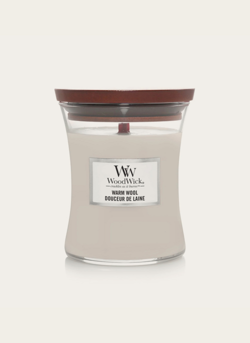 Woodwick Geurkaars Medium Warm Wool | Woodwick Cadeau Woonaccessoires |