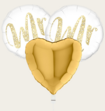 Ballonnentros Huwelijk Man en Man Goud Wit