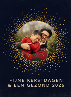 Nieuwjaar 2026 Fijne kerstdagen fotokaart