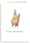 Lama verjaardagskaart fijne verjaardag