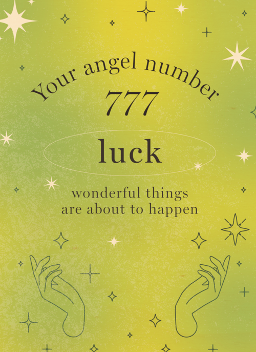 Houten Kaart | Angel Numbers 777 Luck Stijlvol