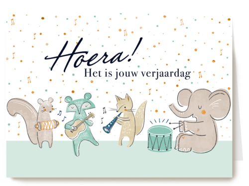 Verjaardagskaart Hallmark | Verjaardag Kaart Stijlvol Dierenorkest