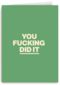 andC You fucking did it