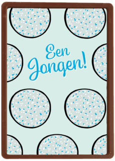 Blauwe beschuit met muisjes een jongen