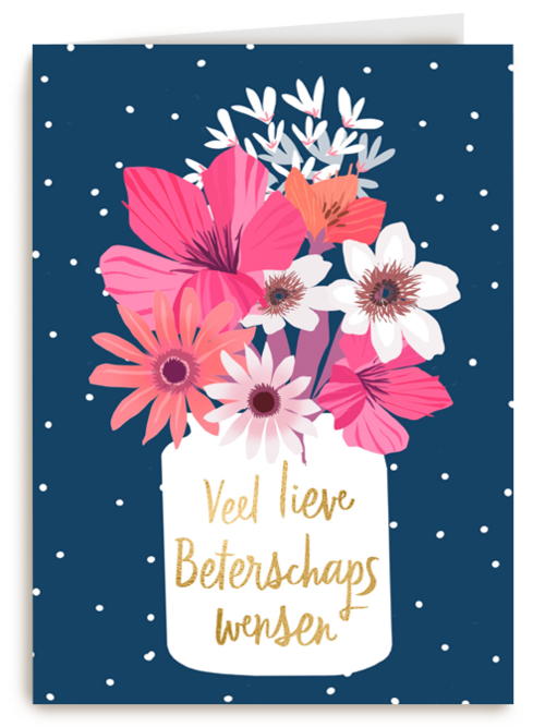 Beterschapskaart vrouw Veel lieve beterschapswensen