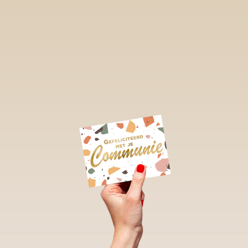 Stijlvolle kaart communie