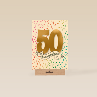 Verjaardagskaart 50 en waanzinnig leuk