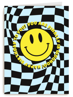 smiley birthdaycard 18 years