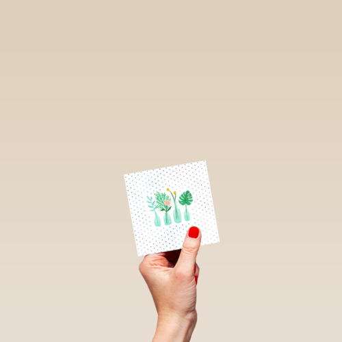blanco kaart met planten