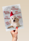 kerstpuppy met muts
