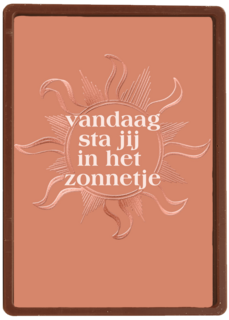 vandaag sta jij in het zonnetje
