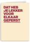 &C Dat heb je lekker voor elkaar geperst