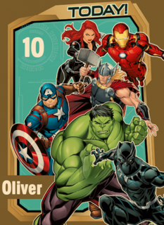 Verjaardagskaart Avengers Birthday today