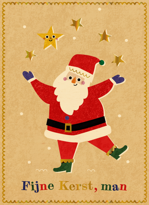 Houten kaart Kerst | Hallmark | Houten kaart Kerst | Hallmark | Kinderpostzegels - Kerstman