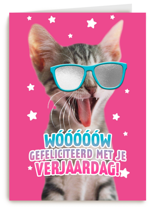 gefeliciteerd van deze coole kat