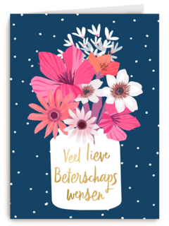 Beterschapskaart vrouw Veel lieve beterschapswensen