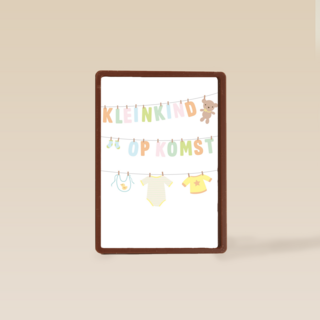 zwanger kleinkind op komst waslijn