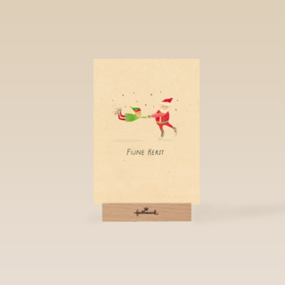 Kinderpostzegels Fijne Kerst schaatsen