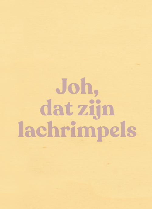 verjaardag kaart lachrimpels