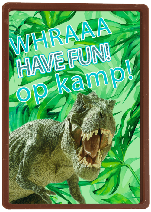 Op kamp kaart trek dinosaurus have fun