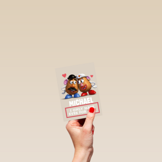 mr potatohead liefde kaart i only have eyes for you