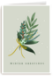 Kerstkaart klassiek tak met winter greetings