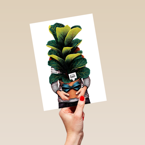 vriendschap kaart folio with love plant