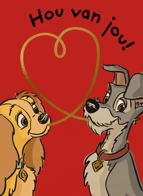 Houten Kaart Valentijn | Houten Kaart Hallmark | Valentijn | Valentijn Lady Vagebond Hou Van Jou