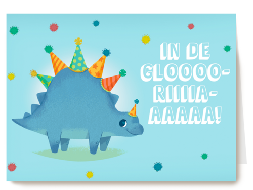 Verjaardagskaart Hallmark | Stegosaurus Met Feesthoudjes
