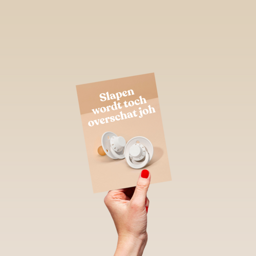 baby kaart andc slapen wordt toch overschat joh