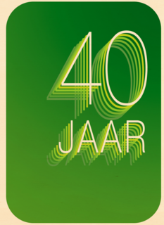 verjaardagskaart 40 jaar groen