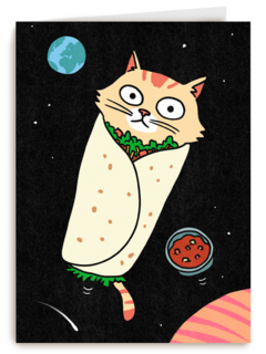 Grappige verjaardagskaart Purrito